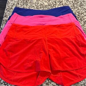 LULULEMON 4” speed up high rise lined short bundle